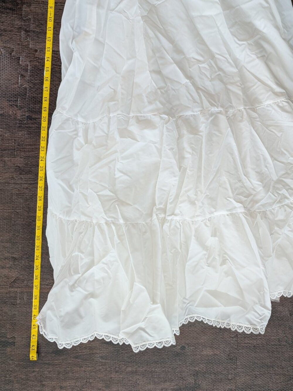 Sweetheart Slips Bridal Petticoat Slip, White, Tiered with Tulle